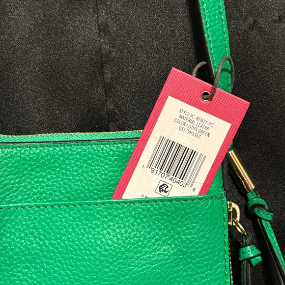 🆕 Vince Camuto Leather Kenzy Crossbody Lotus Green Purse NWT - Picture 3 of 6